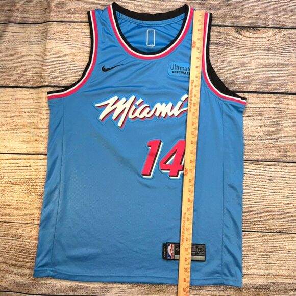 Authentic Miami Heat Tyler Herro #14 Vice City Edition Nike NBA Jersey Size 48 - Picture 8 of 8
